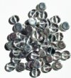 50 8x3mm Half Mirror Crystal Flat Disk Beads